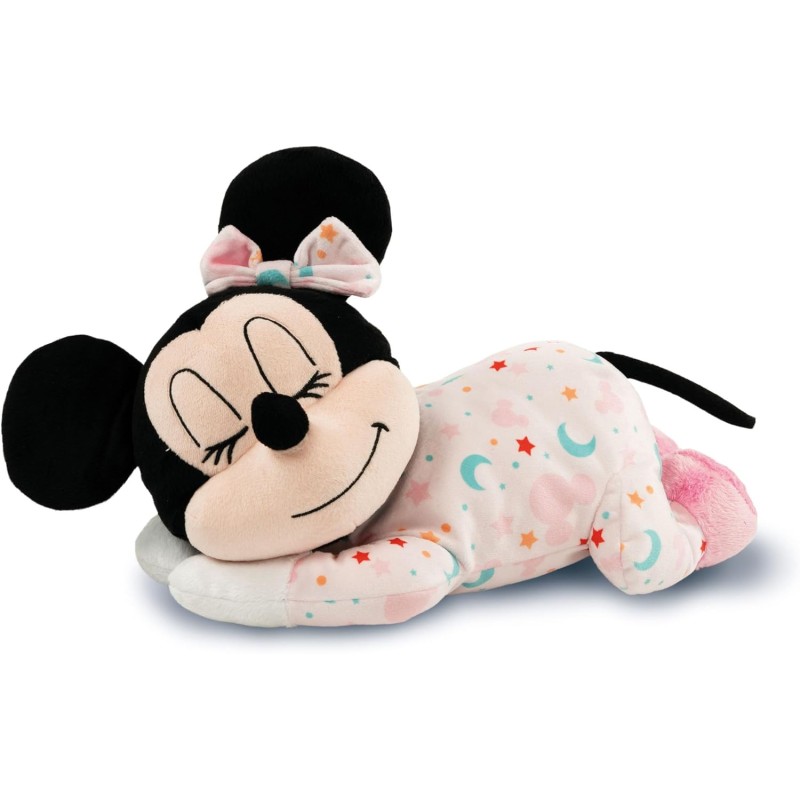 Clementoni - Baby Minnie Mindfulness Plush-Peluche Disney Musicale, Rilassante, Cromoterapia, Rumori Bianchi, Luci e Melodie, Pr