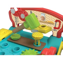 Clementoni - Baby Workbench-Banchetto Lavoro Attrezzi in Legno, Tavolino Bambini con Martello e Cacciaviti, Gioco Montessori 1 A