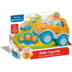 Clementoni - Baby Rally Capriole - Macchinina Telecomandata Bambini, Gioco Elettronico Interattivo 2 Anni, Centro AttivitÃ  Educ