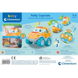 Clementoni - Baby Rally Capriole - Macchinina Telecomandata Bambini, Gioco Elettronico Interattivo 2 Anni, Centro AttivitÃ  Educ