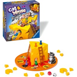 Ravensburger - Cat &amp; Mouse, Gioco da Tavolo per Tutta la Famiglia, 2-4 Giocatori, Idea Regalo per Bambino e Bambina 4+ Anni,