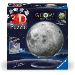 Ravensburger - Puzzle 3D, Luna Glow in the Dark, Costellazioni, per Adulti e Bambini 6+ Anni, Idea Regalo, 72 Pezzi, Include Sup