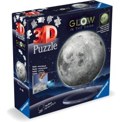 Ravensburger - Puzzle 3D, Luna Glow in the Dark, Costellazioni, per Adulti e Bambini 6+ Anni, Idea Regalo, 72 Pezzi, Include Sup