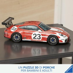 Ravensburger - Puzzle 3D, Porsche 911 GT3 Cup Salzburg, per Adulti e Bambini 8+ Anni, Idea Regalo, 152 Pezzi, 11558