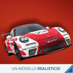 Ravensburger - Puzzle 3D, Porsche 911 GT3 Cup Salzburg, per Adulti e Bambini 8+ Anni, Idea Regalo, 152 Pezzi, 11558