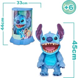 Disney - Stitch FX, peluche di Lilo &amp; Stitch, peluche elettronico da 45 cm, 100+ combinazioni di azioni e suoni, giocattolo 