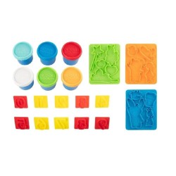 Bing Set Plastilina 6 Vasetti + Formine, Okidoki Dough Set - Argilla da Modellare, 2 assortimenti, 1 pezzo, 4096