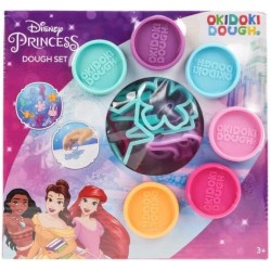 Disney Princess - Okidoki Dough Set - Argilla da Modellare - 6 Colori Pasta Modellabile (6 x 50 grammi), 2 assortimenti, 1 pezzo