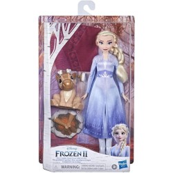 Hasbro - Disney Frozen II - Elza e cucciolo di Renna al falÃ², bambola con personaggio - EtÃ  3+