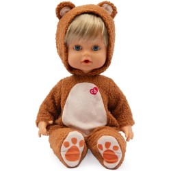 Giochi Preziosi - Cicciobello Teddy Bear - Bambola Alta 42 Cm Interattiva,Indossa Tutina Da Orsetto E Piange Davvero, Include Ci