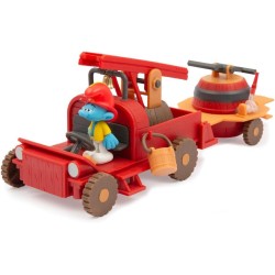 Giochi Preziosi - I Puffi - Playset Camion dei Pompieri Dei Puffi con Funzioni Realistiche, Accessori e Personaggio Puffo Esclus