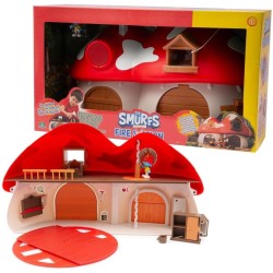 Giochi Preziosi - I Puffi - Playset Della Caserma dei Pompieri Del Puffi, Divertente e Colorata, Include Puffo Tontolone Esclusi