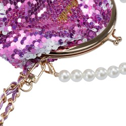 Nice Group - Girabrilla - Bag, Borsetta a forma di Borsellino, con Paillettes e Tracolla