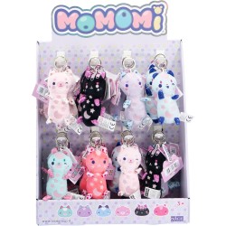 Nice Group - MOMOMI Kihoruda Portachiavi in Peluches con Gancio, 1 Portachiavi Gatto a sorpresa