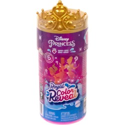 Mattel Disney Princess - Royal Color Reveal, assortmento, bambola con 6 sorprese da rivelare, serie amici con personaggio, ispir