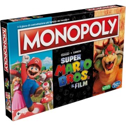 Monopoly - Super Mario Bros Edizione ispirata al film, gioco da tavolo per bambini e bambine, contiene la pedina di Bowser