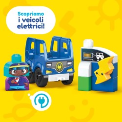 Mega Bloks - Green Town Bus Ecologico Amici Bio - Costruzioni per Bambini - 35 Blocchi - 2 Personaggi da Costruire - Regalo per 