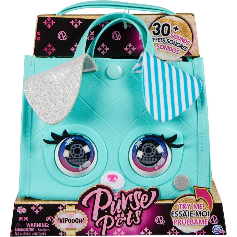 Purse Pets - Borsetta Tote Perfect in Versione Cagnolino | Borsetta interattiva per Bambina con Oltre 30 Suoni e reazioni, Gioca