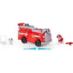 Paw Patrol - Veicolo trasformabile Rise And Rescue con Personaggio Chase o Marshall e Accessori, Giocattoli per Bambini dai 3 An