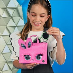 Purse Pets - Borsetta Tote Perfect in Versione Coniglietto | Borsetta interattiva per Bambina con Oltre 30 Suoni e reazioni, Gio