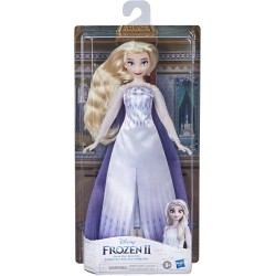 Hasbro - Disney Frozen II Elsa Regina delle Nevi-Fashion doll, abito, scarpe e lunghi capelli biondi, giocattolo per bambini dai