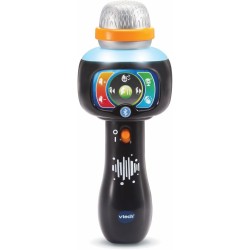 VTech - Microfono Magic Show, Microfono Karaoke per Bambini con 15 Canzoni, 5 Filtri Vocali Divertenti, Microfono Bluetooth, Reg