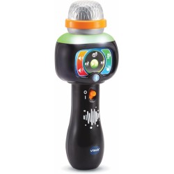 VTech - Microfono Magic Show, Microfono Karaoke per Bambini con 15 Canzoni, 5 Filtri Vocali Divertenti, Microfono Bluetooth, Reg