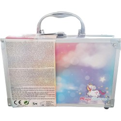 Nice Group - Magic Unicorn Case Make Up, Valigetta con Specchio e Set di Trucchi per Bambini, 16011