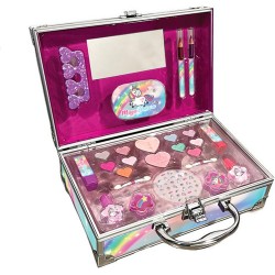 Nice Group - Magic Unicorn Case Make Up, Valigetta con Specchio e Set di Trucchi per Bambini, 16011