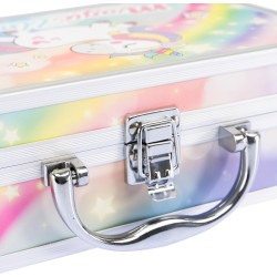 Nice Group - Magic Unicorn Case Make Up, Valigetta con Specchio e Set di Trucchi per Bambini, 16011