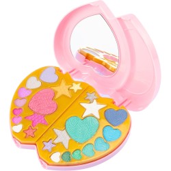 Nice Group - Pink It Double Heart Make Up, 1 Cofanetto di Trucchi a forma di Cuore con Ombretti, Lucidalabbra, Blush per Bambini