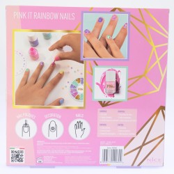 Nice Group - Pink It Rainbow Nails, 1 Set per Decorare le Unghie per Bambini, 40060