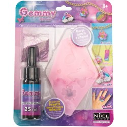 Nice Group - Gemmy UV Factory, Kit Refill per creare Gioielli Personalizzati e Multicolore, con Gel, Glitter, Vassoio in Silicon