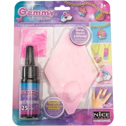 Nice Group - Gemmy UV Factory, Kit Refill per creare Gioielli Personalizzati e Multicolore, con Gel, Glitter, Vassoio in Silicon