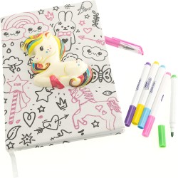 Nice Group - MAGIC UNICORN Diario Morbido Squishy da Decorare con Stickers - NICE02058