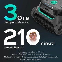 WYBOT S2 - ROBOT PULITORE A BATTERIA FINO A 210 MINUTI PER PISCINA