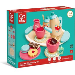 Hape - Servizio da tÃ¨ per bambini in legno, accessori da cucina, gioco di ruolo, dai 24 mesi in su, HAPE3207