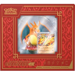 GCC Pokémon: collezione super premium Charizard-ex (tre carte promozionali olografiche, una statuina con espositore da una carta