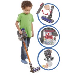 ODS - V8 Dyson Aspirapolvere Giocattolo per Bambini, Colore Grigio, Arancione e Viola, 20800