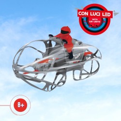 ODS - Radiofly, Space Biker // 25, Drone per Bambini con Giroscopio e Fermoposizione, Radiocomando 2.4 Ghz, 8 Funzioni, 3 Veloci