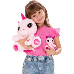 ODS Famiglia Baby, Misure Prodotto: Mamma 30 cm, Cucciolo Unicorno 10 cm, Confezione Culla, 43556