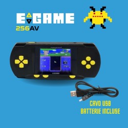 ODS - Radiocom Egame 256 Av, Console di Gioco Portatile, Schermo a Colori TFT da 2,8" Grafica 8-bit, Batteria Ricaricabile, 16 x