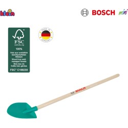 Theo Klein - 2716 pala da giardino Bosch Frankfurt, Pala robusta per bambini con manico resistente, Pratico occhiello di sospens