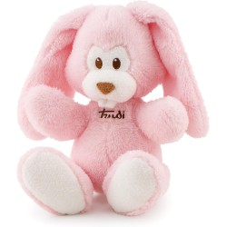 Trudi - Coniglio Cremino rosa Peluche e Doudou carillon per neonati. Orsacchiotti Baby per neonati primi mesi | 18x26x10cm tagli