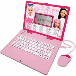 Lexibook - Barbie, Portatile educativo e bilingue in inglese/italiano, con 124 attività per imparare, giochi e musica, Rosa, JC5