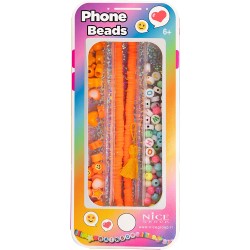 Nice Group - Perline Abc Phone Beads, Kit per Creare Catenelle o Decorazioni per Smartphone - assortimento colori - NICE87019