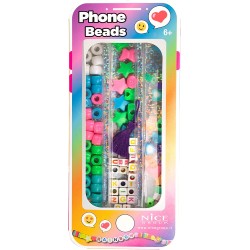 Nice Group - Perline Abc Phone Beads, Kit per Creare Catenelle o Decorazioni per Smartphone - assortimento colori - NICE87019