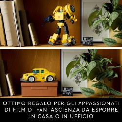 LEGO - Icons 10338 Transformers Bumblebee Action Figure Robot da Collezione, Kit Modellismo a Tema Cinematografico Convertibile 