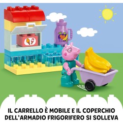 LEGO - DUPLO 10434 Il Supermercato di Peppa Pig con 4 Personaggi, Set con Macchina Giocattolo e Negozio da Costruire in Mattonci