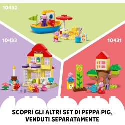 LEGO - DUPLO 10434 Il Supermercato di Peppa Pig con 4 Personaggi, Set con Macchina Giocattolo e Negozio da Costruire in Mattonci